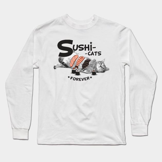 Sushi Cats Forever Long Sleeve T-Shirt by CollinEpsteinArt
